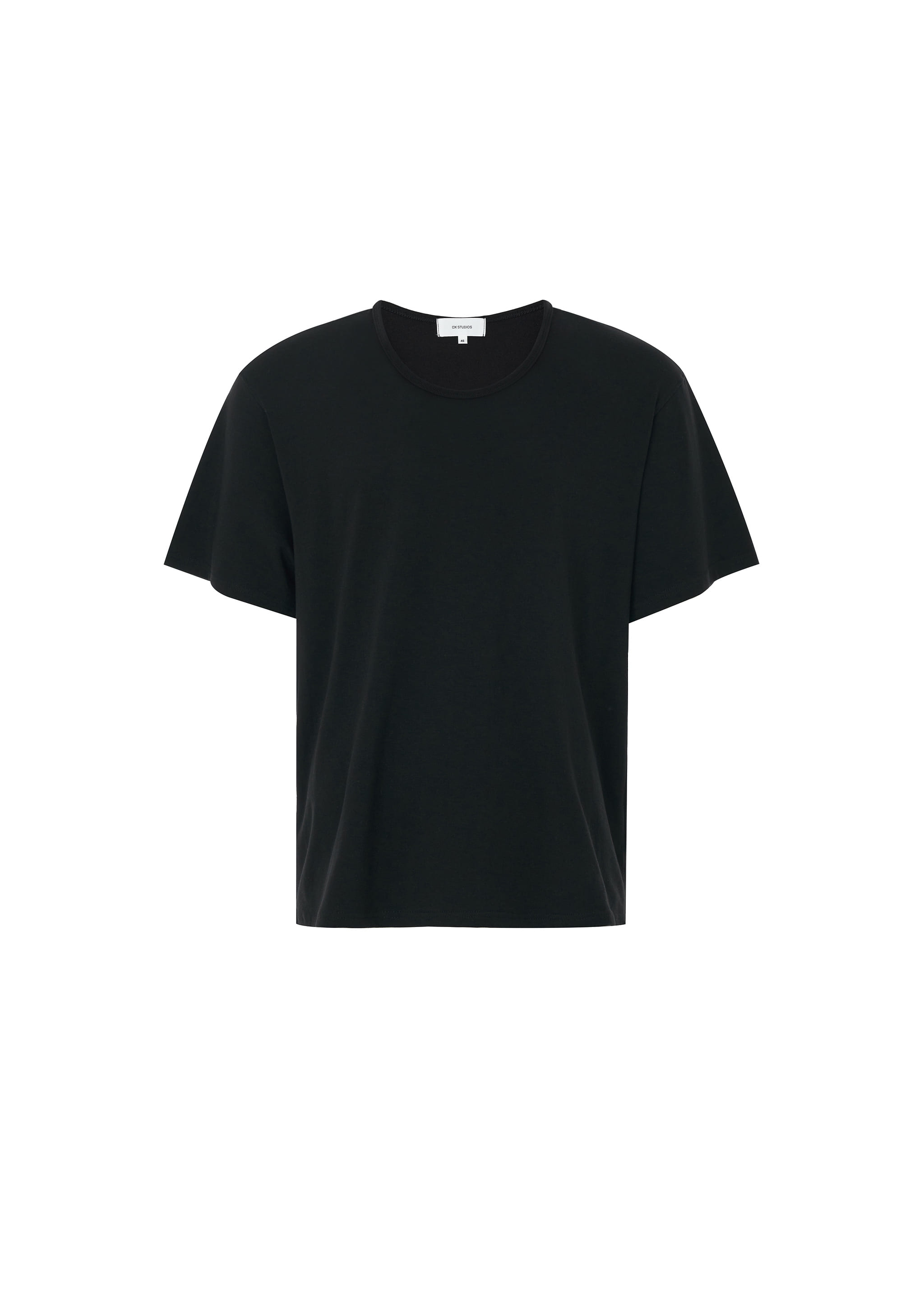 세미 유넥 티셔츠 (블랙) 1차리오더